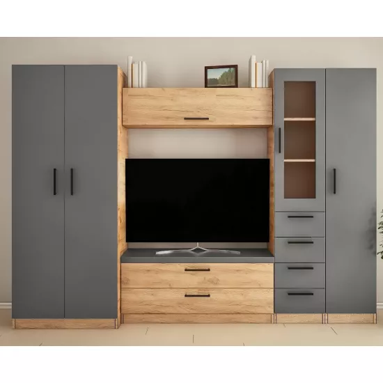 Living Bafimob Iulia Maxi-2â??Z (ТV-1,2) (280 cm), Stejar/Grafit