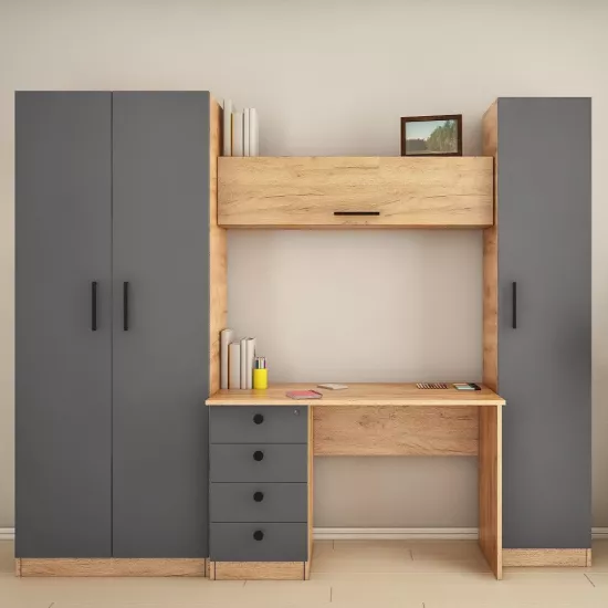 Living Bafimob Iliusaâ??Z (masa-1,2) (240 cm), Stejar/Grafit