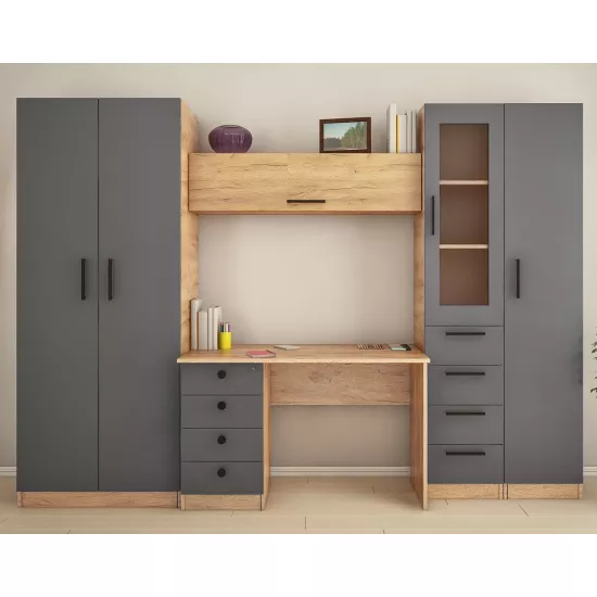 Living Bafimob Iliusa Maxi–Z (masa-1,2) (280 cm), Stejar/Grafit