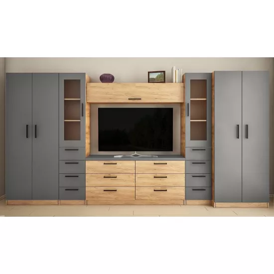 Living Bafimob Alina Max–Z (ТV-1,5) (390 cm), Stejar/Grafit