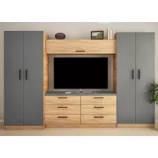 Living Bafimob Alina–Z (ТV-1,5) (310 cm), Stejar/Grafit