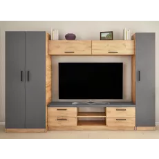 Living Bafimob Elena-Z (ТV-1,8m) (300 cm), Stejar/Grafit