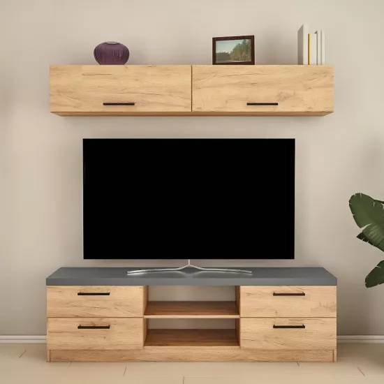 Living Bafimob Z-2 (TV-1.8m) (180 cm), Stejar/Grafit