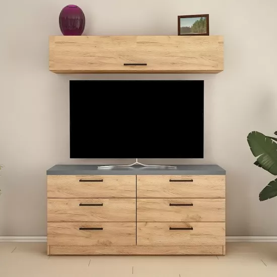 Living Bafimob Z-8 (TV-1.5m) (150 cm), Stejar/Grafit