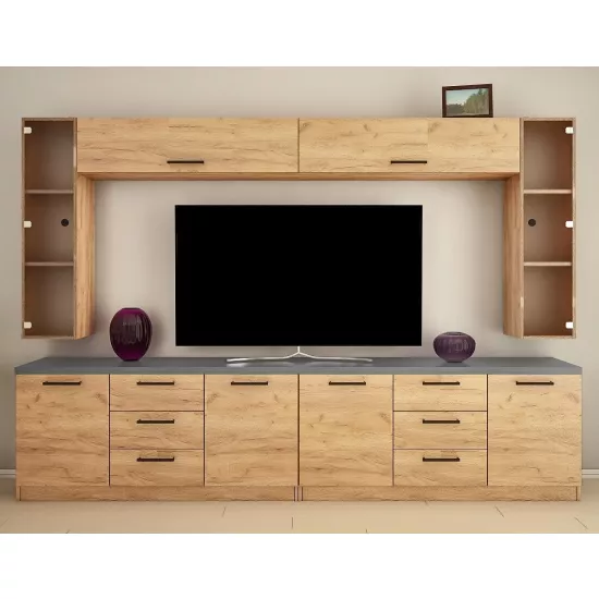 Стенка Bafimob Z-11 (300 см), Дуб/Графит