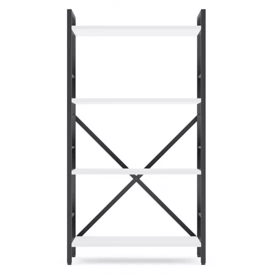 Стеллаж Nex Home Loft, 60 см x 110 см x 24 см, Anthracite/ White snow