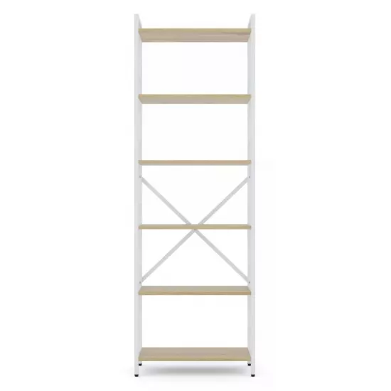 Стеллаж Nex Home Loft, 60 см x 180 см x 42 см, White/ Oak Artisan