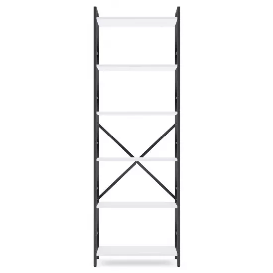 Стеллаж Nex Home Loft, 60 см x 180 см x 42 см, Anthracite/ White snow