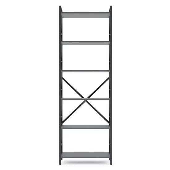 Стеллаж Nex Home Loft, 60 см x 180 см x 42 см, Anthracite/ Anthracite