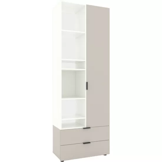Шкаф Nex Home A001L (80 см), White Snow/Cashmere