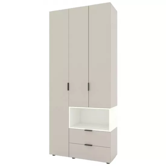 Шкаф Nex Home A002R (100x40x230 см), Cashmere/White Snow
