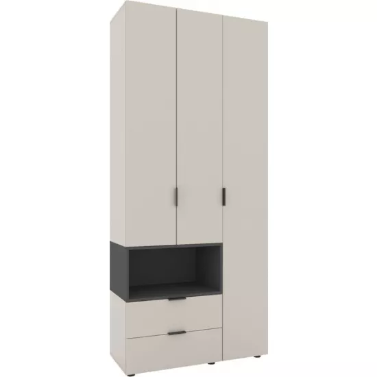 Шкаф Nex Home A002L (100x40x230 см), Anthracite/Cashmere