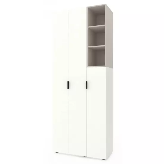 Dulap Nex Home A003R (90x42x230 cm), Cashmere/White Snow