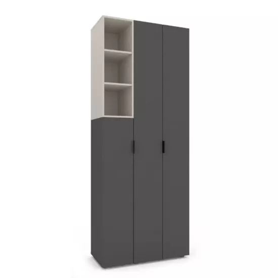 Шкаф Nex Home A003L (90x42x230 см), Anthracite/Cashmere