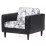Кресло Panmobili Boni Cub, Black/Marble