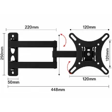 Suport de perete Wall mount Max X-100, Negru