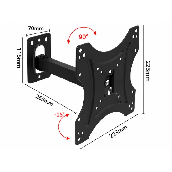 Suport de perete Wall mount Max LS-304E, Negru