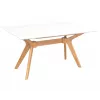 Masă pentru bucătărie Eva Raffless Rectangular, White/Bella beech