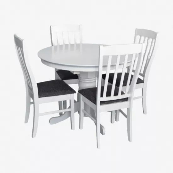 Set de mobilă Eva Capella V White + 4 Wenyi White/NV-10WP Grey