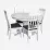 Set de mobilă Eva Capella V White + 4 Wenyi White/NV-10WP Grey