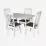 Set de mobilă Eva Cooper White + 4 Wenyi White/NV-10WP Grey