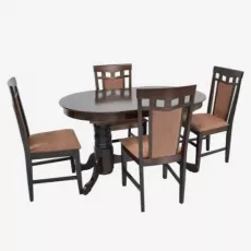 Set de mobilă Eva HV-31N Chocolate + 4 Deepa R Chocolate/F-789 Brown