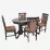 Set de mobilă Eva HV-31N Chocolate + 4 Deepa R Chocolate/F-789 Brown
