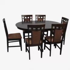 Set de mobilă Eva HV-31N Chocolate + 6 Deepa R Chocolate/F-789 Brown