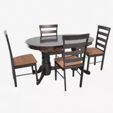 Set de mobilă Eva HV-31N Chocolate + 4 Gloria Chocolate/F-789 Brown