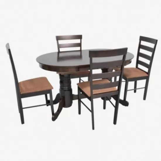 Набор мебели Eva HV-31N Chocolate + 4 Gloria Chocolate/F-789 Brown