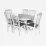 Набор мебели Eva HV-31N White + 6 Wenyi White/NV-10WP Grey