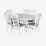 Set de mobilă Eva HV-33V White + 6 Wenyi White/NV-10WP Grey