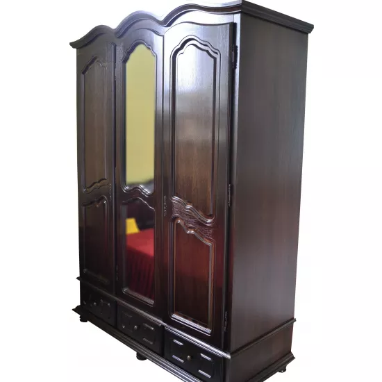 Dulap Viitorul Rotemburg (152x65x216 cm) cu 3 usi, Stejar Închis