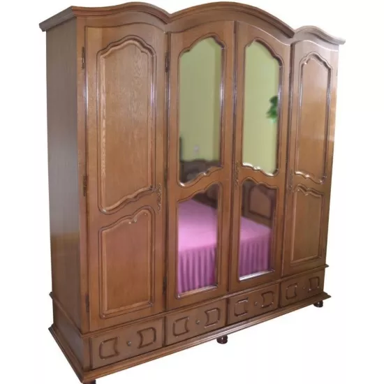 Dulap Viitorul Rotemburg (200x65x216 cm) cu 4 usi, Stejar Deschis