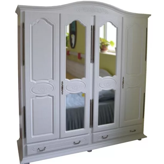 Dulap Viitorul Valentina (200x62x218 cm) cu 4 usi, Alb