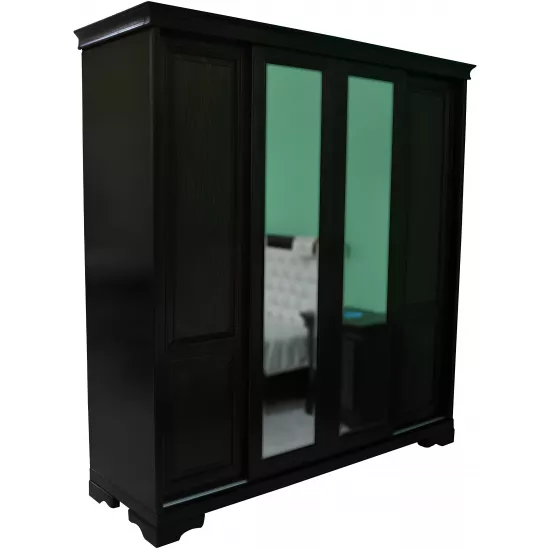 Dulap glisant Viitorul Serenada (212x65x210 cm) cu 4 usi, Stejar Închis