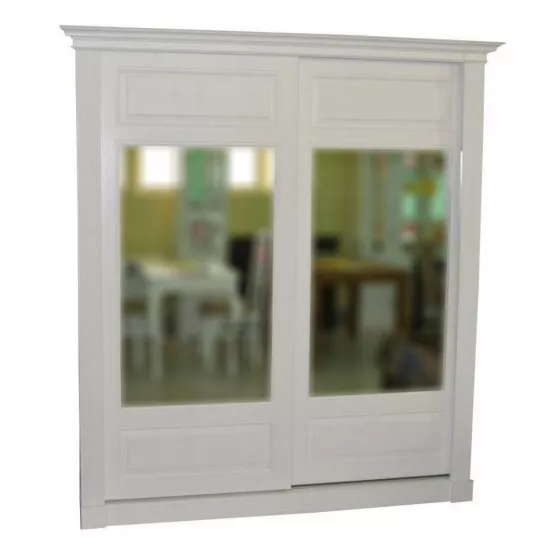 Dulap glisant Viitorul Serenada 3 (197x65x212 cm), Alb