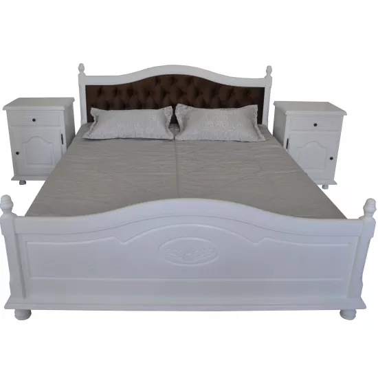 Кровать Viitorul Valentina, 160 x 200 см, Белый