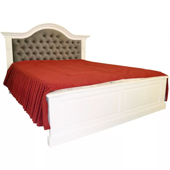 Кровать Viitorul Serenada 3, 160 x 200 см овальное изголовье, Белый