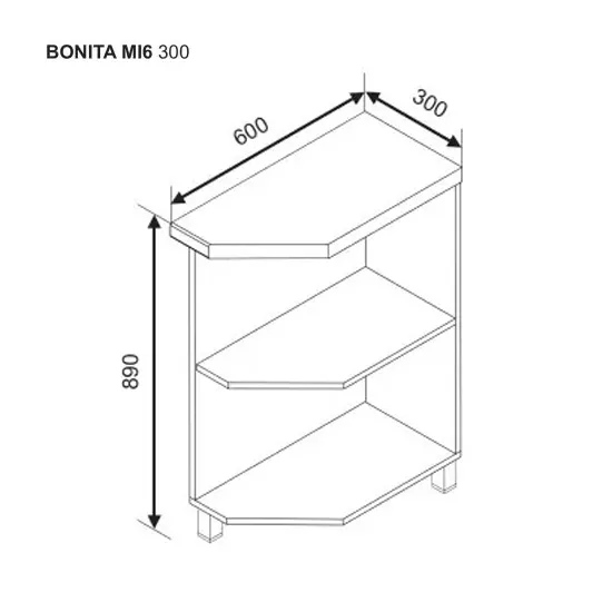 Modul inferior Ambianta Bonita MI6 300, , Alb