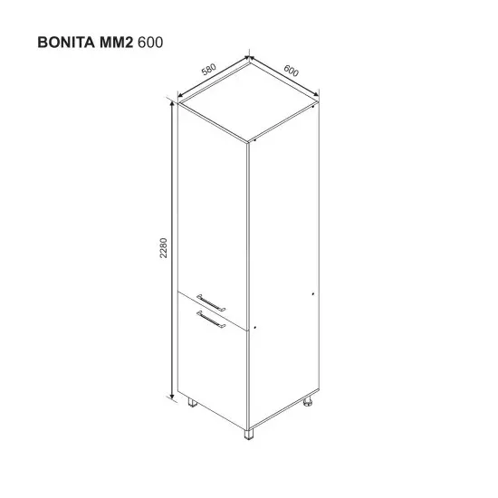Modul inalt Ambianta Bonita MM2 600, Pal, Alb