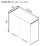 Modul superior Ambianta Bonita MS4 600 scurgator, MDF, Cashmere