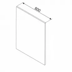 Front Modul inferior Ambianta Bonita 600 masina de spalat vase, MDF, Cashmere