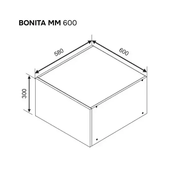 Modul superior Ambianta Bonita MM 600, MDF, Catania