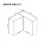 Modul superior Ambianta Bonita MS8 900 de colt, MDF, Antracit