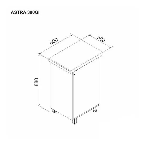 Modul inferior Ambianta Astra 300 GI, Pal, Artisan/Crem