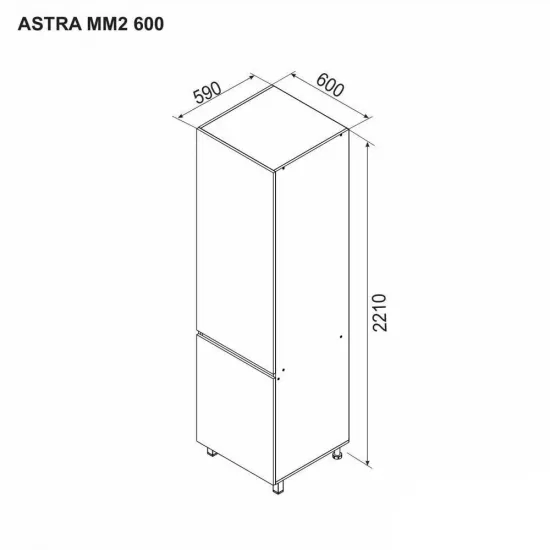Modul inalt Ambianta Astra MM2 600, Pal, Artisan/Crem