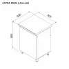 Нижний кухонный шкаф Ambianta Astra 600 AI под мойку, ДСП, Катания/фунго