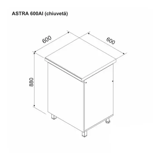 Modul inferior Ambianta Astra 600 AI chiuveta, Pal, Catania/Fungo