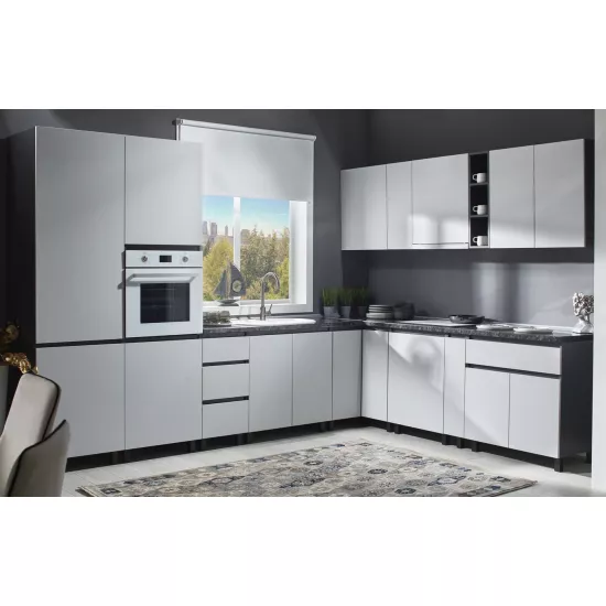 Кухня Ambianta Astra 3.3x2.5 м, ДСП, Белый